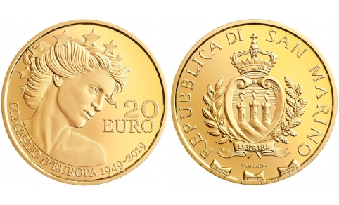 San Marino, 20 Euro 2019 Consiglio d'Europa